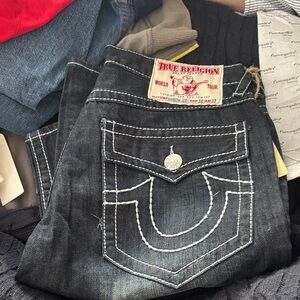 True Religion Indigo Jeans with White Stitching